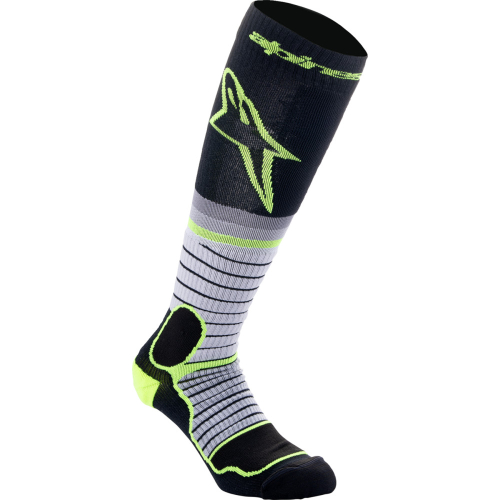 Alpinestars - Alpinestars MX Pro Socks - 4701524-175-M - Black/Gray/Yellow - Medium
