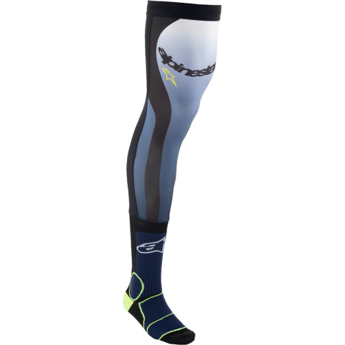 Alpinestars - Alpinestars Knee Brace Socks - 4701324-7455-SM - Navy/Yellow - Sm-Md