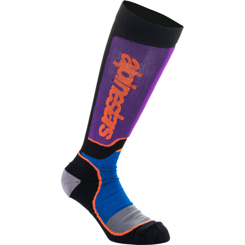 Alpinestars - Alpinestars MX Plus Youth Socks - 4742324-1246-ML - Black/Blue/Purple - Md-Lg
