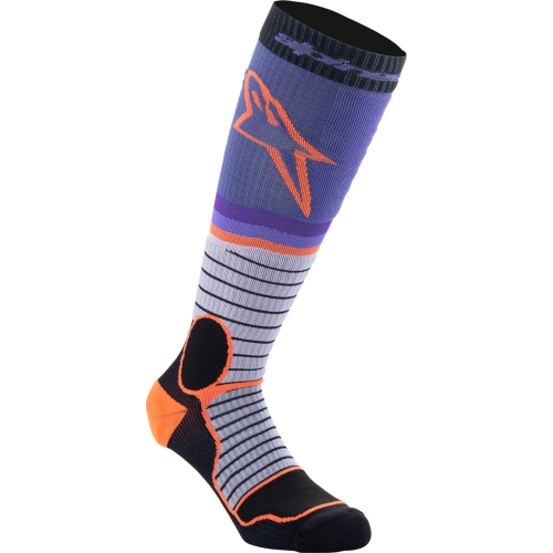 Alpinestars - Alpinestars MX Pro Socks - 4701524-1207-M - Black/Gray/Purple - Medium