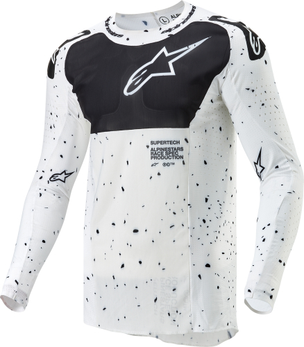 Alpinestars - Alpinestars Supertech Spek Jersey - 3763424-21-XXL - White/Black - 2XL