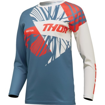Thor - Thor Sector Split Womens Jersey - 2911-0295 - Blue Steel/Vintage White - Small