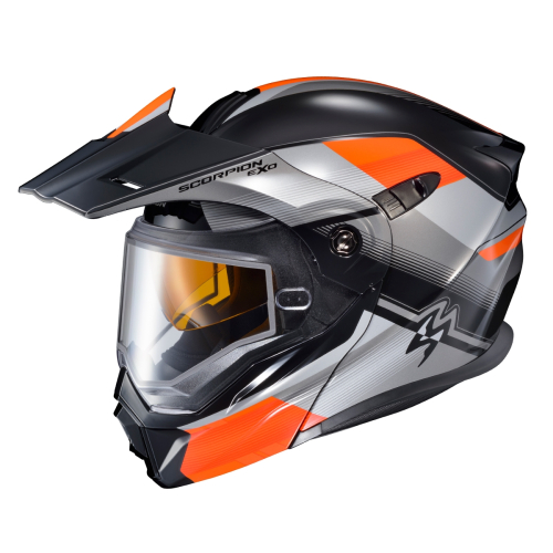 Scorpion - Scorpion EXO-AT950 ZEC Snow Helmet with Dual Lens Shield - 95-1813-SD - Orange - Small