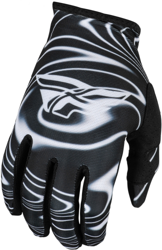 Fly Racing - Fly Racing Lite Warped Youth Gloves - 377-744YL - Black/White - Large