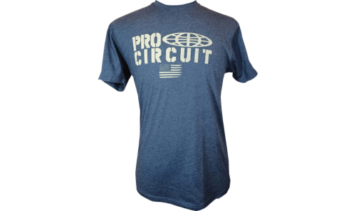 Pro Circuit - Pro Circuit Logo Flag T-Shirt - 646200-010 - Heathered Navy - Small