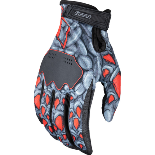 Icon - Icon Hooligan Kryola Kreep Gloves - 3301-4729 - Red - Medium