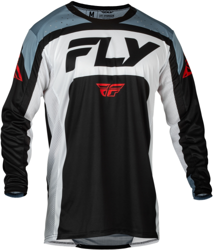 Fly Racing - Fly Racing Lite Jersey - 377-720X - Black/White/Denim Gray - X-Large