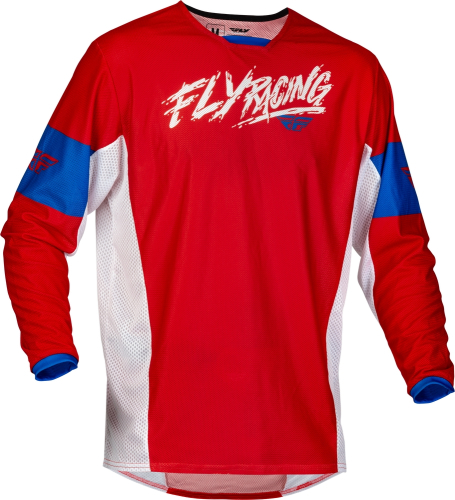 Fly Racing - Fly Racing Kinetic Mesh Khaos Youth Jersey - 377-334YL - Red/White/Blue - Large