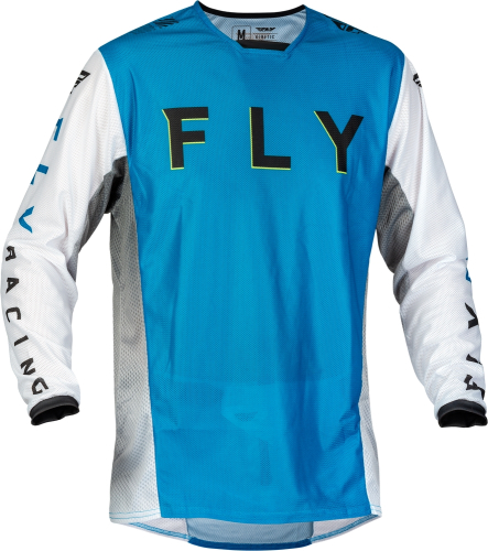 Fly Racing - Fly Racing Kinetic Mesh Kore Jersey - 377-314L - Blue/White/Hi-Vis - Large