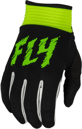 Fly Racing - Fly Racing F-16 Youth Gloves - 377-214Y2XS - Black/Neon Green - 2XS