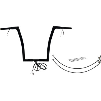 Fat Baggers, Inc. - Fat Baggers, Inc. 1-1/4in. Plug and Play EZ Install Flat Top Handlebar Kit - Black - 702916-B