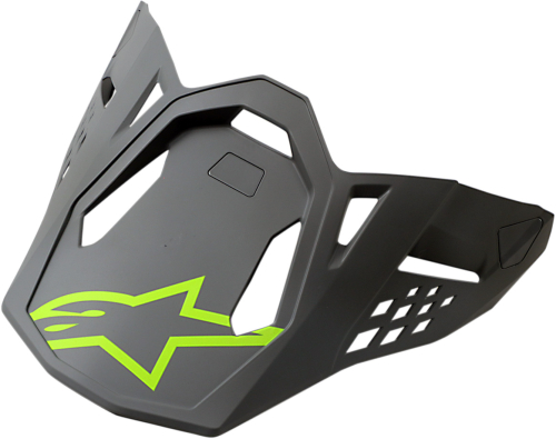 Alpinestars - Alpinestars Visor for S-M8 Supertech Helmets - Radium/Matte Gray/ Yellow - 8981519-9004
