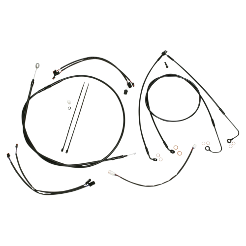 Magnum - Magnum Black Vinyl XR Handlebar Installation Kit with Black Fittings for 12-14in. Ape - 486781