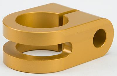 Rooke Customs - Rooke Customs 7/8in. Slotted Mirror Mount - Gold - R-MM875-S6