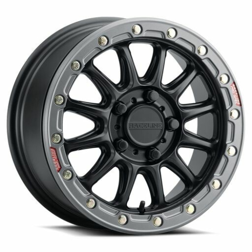 Raceline - Raceline A14 Alpha Beadlock Wheel - 15x7 - 5.5+1.5 (53mm) - 5/4.5 - Black/Gunmetal - A14BG-57012+53