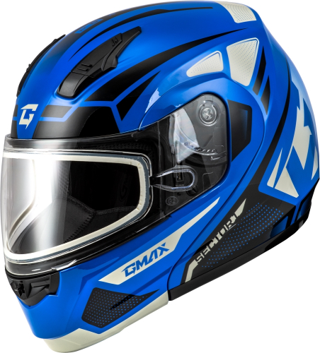 G-Max - G-Max MD-04S Sector Helmet with Dual Lens Shield - M2043975 - Blue/Black - Medium