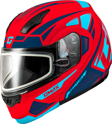 G-Max - G-Max MD-04S Sector Helmet with Dual Lens Shield - M2043999 - Red/Blue - 3XL