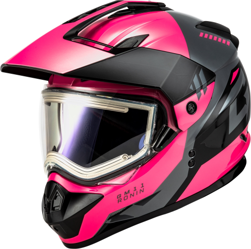 G-Max - G-Max GM-11S Ronin Helmet with Electric Shield - A41151264 - Black/Gray/Pink - Small