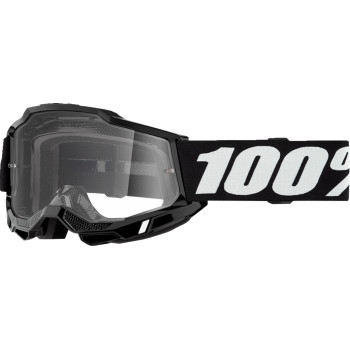 100% - 100% Accuri 2 Goggles - 50013-00032 - Black/Clear Lens - OSFM