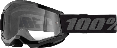 100% - 100% Strata 2 Goggles - 50027-00013 - Black/Clear Lens - OSFM