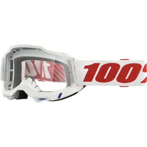 100% - 100% Accuri 2 Pure Goggles - 50013-00028 - Pure/White/Red/Clear Lens - OSFM
