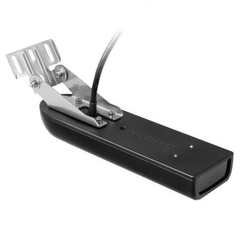 Garmin - Garmin GT51M-TM Transom Mount DownV&#252;/SideV&#252; 500W, Traditional 600W Transducer Mid-Band CHIRP w/Temp - 12-Pin