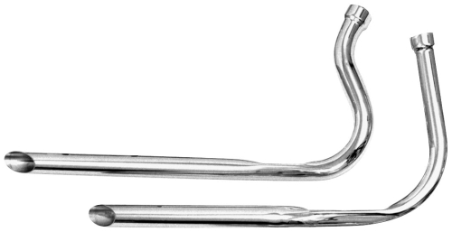 Paughco - Paughco 1 3/4in. Close Fit Staggered Dual Drag Pipe Exhaust System - 40in. - Slash Cut - 722-1-40