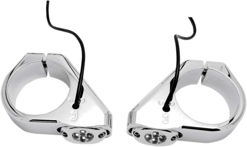 Joker Machine - Joker Machine LED Fork Mount Marker Lights - 39mm - Chrome - 05-49-1C