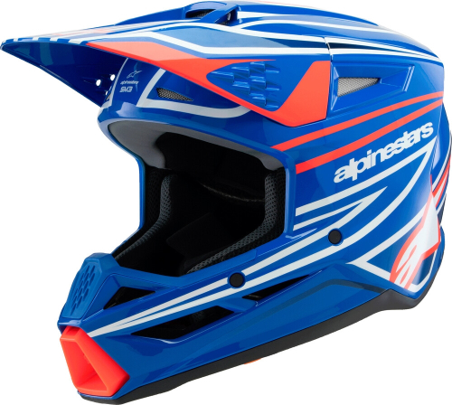 Alpinestars - Alpinestars S-M3 Wurx Youth Helmet - 8302025-7312-YM - Blue/Red/White/Black - Medium