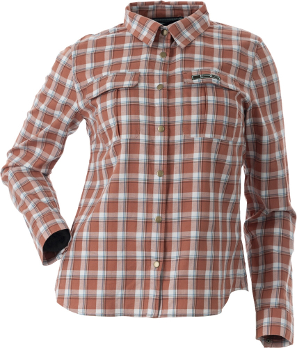 DSG - DSG Plaid Womens Button Down Shirt - 50684 - Terracota - X-Large