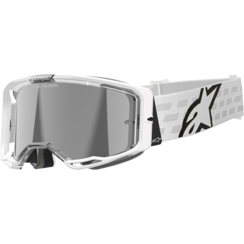 Alpinestars - Alpinestars Vision 8 Corp Goggles - 5101625-2055 - Red/White/Silver Mirror Lens - OSFM