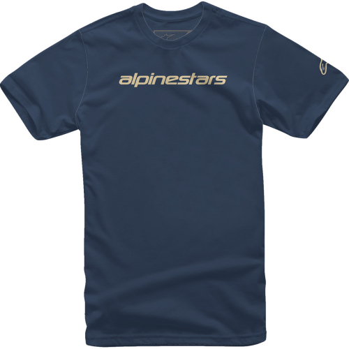 Alpinestars - Alpinestars Linear Wordmark T-Shirt - 12127202071282X - Navy/Stone - 2XL