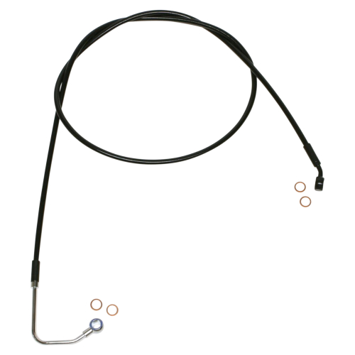 Magnum - Magnum Black Coated XR Stainless Upper Front Brakeline Kit with Black Fittings - 68in. Total Length - SBB1404-68