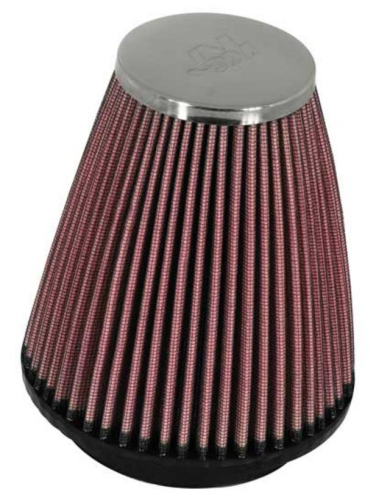 K&N Engineering - K&N Engineering Universal Round Tapered Air Filter - Chrome End Cap - RC-1250