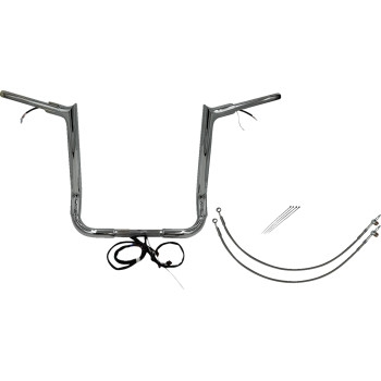 Fat Baggers, Inc. - Fat Baggers, Inc. 1-1/2in. Plug and Play EZ Install Pointed Top Handlebar Kit - Black - 802216