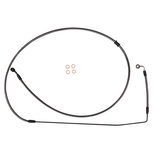 Magnum - Magnum EZ-Align Braided Front Upper ABS Brake Line - Stock - Black Pearl - AS47583