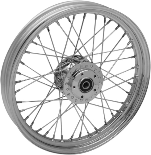 Drag Specialties - Drag Specialties Laced 40 Spoke Front Wheel - 19in. x 2.5in. - Chrome (Single Disc) - 0203-0627