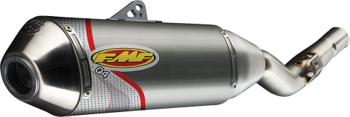 FMF Racing - FMF Racing Q4 Spark Arrestor Slip-On - Aluminum Muffler - Stainless Midpipe - XF-3-79-4422