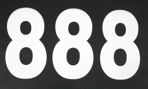 Factory Effex - Factory Effex Standard Number 6in. - No.8 - Black - FX02-4458