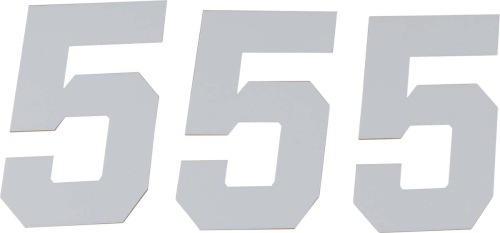 DCOR - DCOR Race Series Individual Numbers 6in. - No.5 - White - 45-36-5