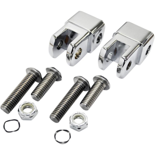 LA Choppers - LA Choppers Early-Style Footpeg Mount Adapters - Chrome - LA-7202-01