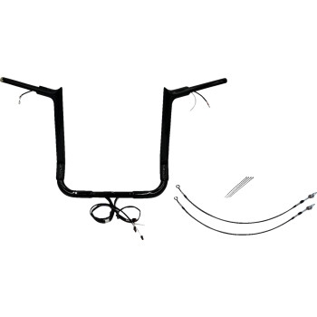 Fat Baggers, Inc. - Fat Baggers, Inc. 1-1/2in. Plug and Play EZ Install Pointed Top Handlebar Kit - Black - 802216-B