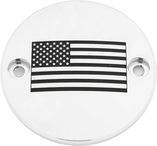 Custom Engraving LTD - Custom Engraving LTD Patriotic Points Cover for American Flag - Chrome - M8 - PATR21-63