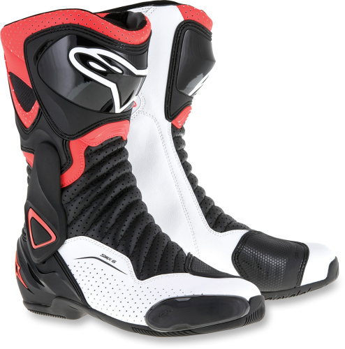 Alpinestars - Alpinestars SMX-6 V2 Vented Boots - 2223017-1320-36 - Black/Red Fluorescent/White - 3.5