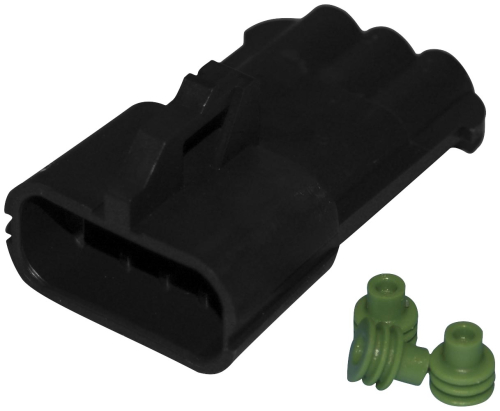 Namz - Namz 3 Wire Delphi Weather-Pack Connector - Male - NDP-38064