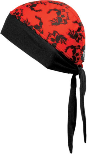 Schampa - Schampa Z-Wraps Stretch Headwrap - BNDNA003-82 - Red Skull