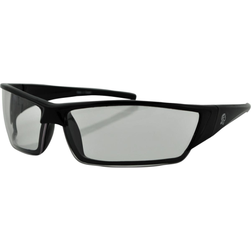 Zan Headgear - Zan Headgear Utah Sunglasses - EZUT01C - Shiny Black/Clear Lens