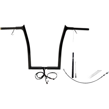 Fat Baggers, Inc. - Fat Baggers, Inc. 1-1/4in. Plug and Play EZ Install Pointed Top Handlebar Kit - Black - 912916-B