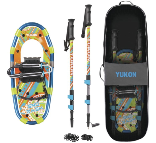 Yukon Charlies - Yukon Charlies Sno-Bash Aluminum Youth Snowshoes Kit - 7in.x16in. - 80-7006K - Blue - OSFM