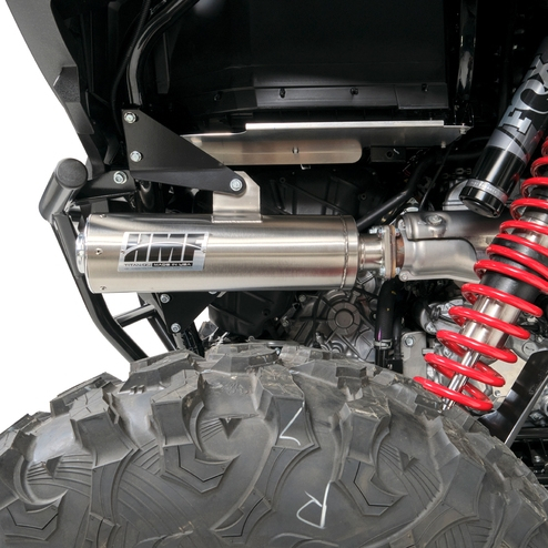 HMF Engineering - HMF Engineering Titan Series Slip-On - Side Mount - Gun Metal - Billet End Cap - 529543608788